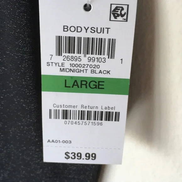 NWT INC International Concepts Black Bodysuit - Picture 4 of 6